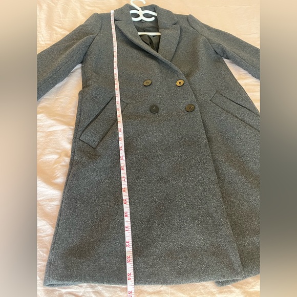 Zara TRF Trafaluc Wool Blend Women’s Outerwear Grey Coat, Size - Small - Picture 6 of 14
